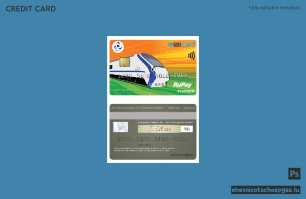 Beispielvorschau der India State Bank of India IRCTC SBI RuPay Platinum-Karte